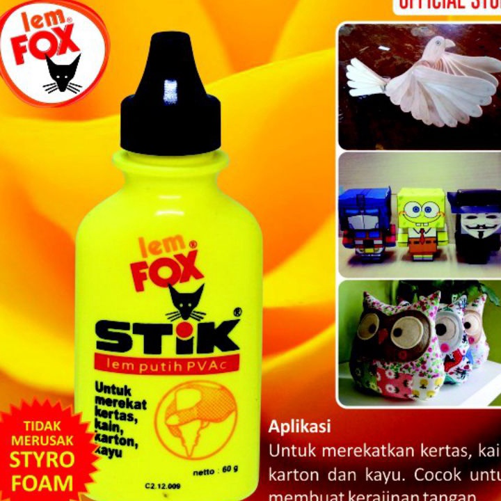 

Paling Popular Lem Fox Stik/Lem Putih PVAC 60grm ( 1pcs )
