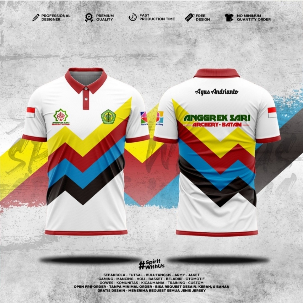 Jersey Archery/Jersey Panahan Fullprint Custom