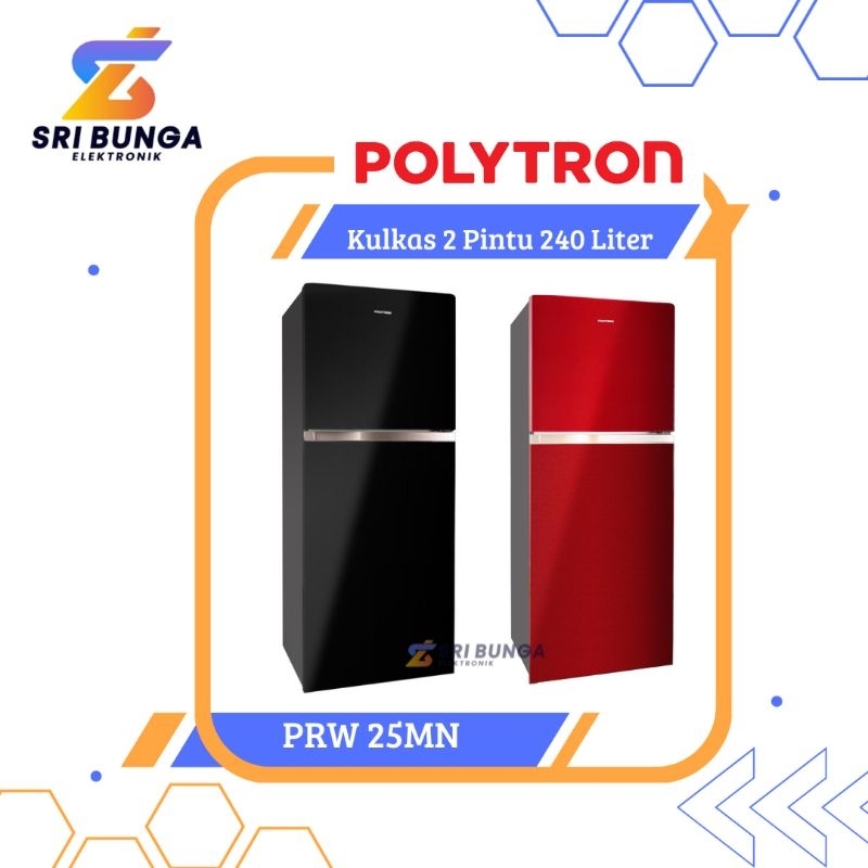 POLYTRON Kulkas 2 Pintu PRW 25MN 240 Liter
