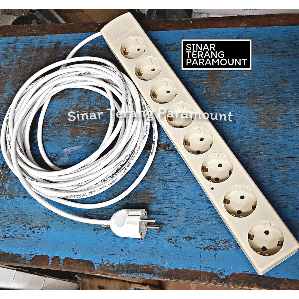 Kabel Stop Kontak 8 Lubang Uticon dengan Steker BROCO