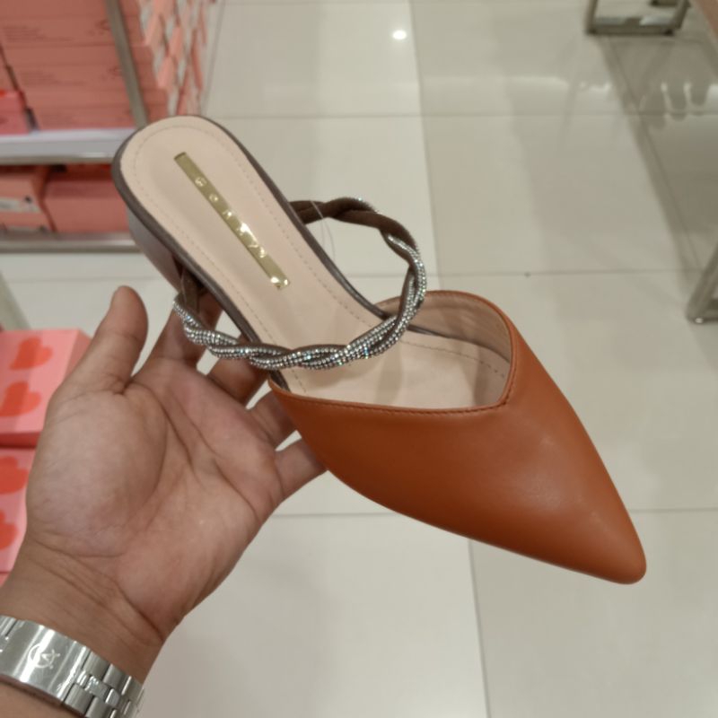 GENNY BUSTONG LANCIP | MULES HEELS HAK 5CM | ORIGINAL