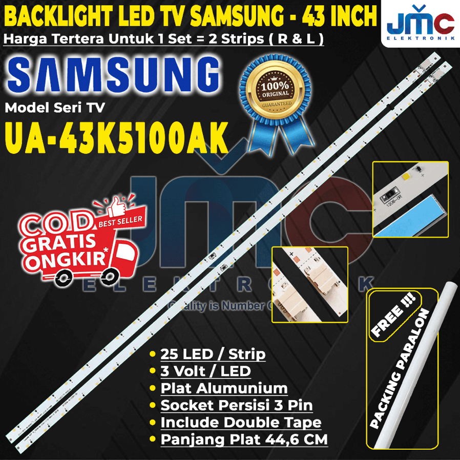 BACKLIGHT TV LED SAMSUNG 43 INCH 43K5100 UA43K5100 UA-43K5100AK UA43K5100AK