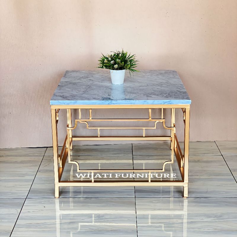 Meja tamu minimalis | Meja ruang tamu | Meja minimalis | Meja besi gold