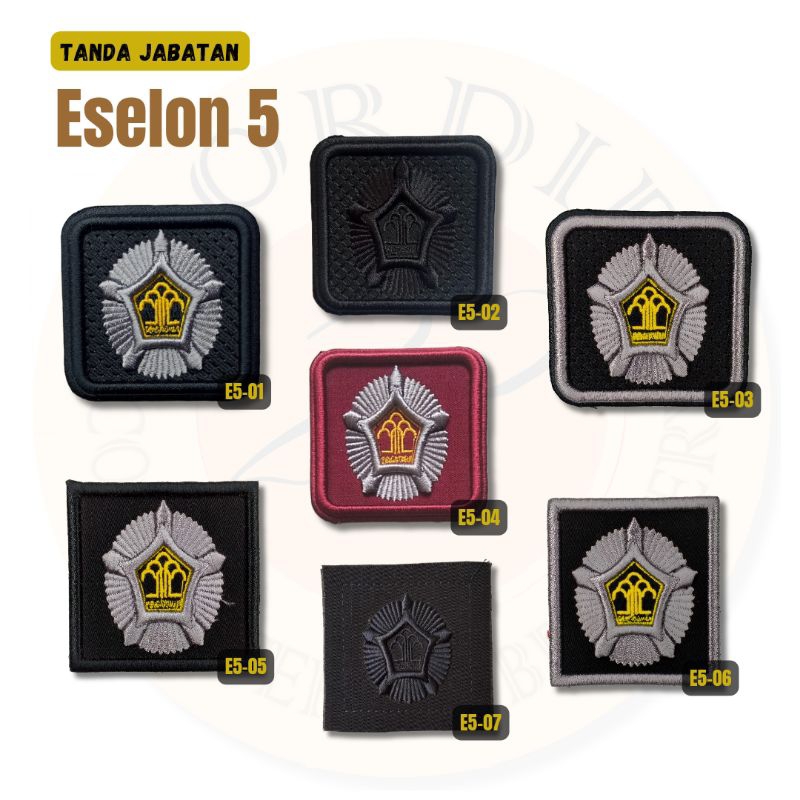 TANDA JABATAN ESELON BORDIR TIMBUL PERMENKUMHAM TERBARU