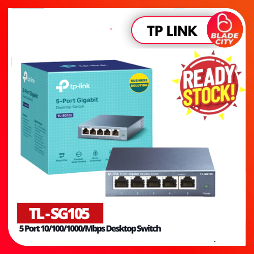 TP Link TL-SG105 5 Port Gigabit Desktop Switch Hub TP Link TL SG105