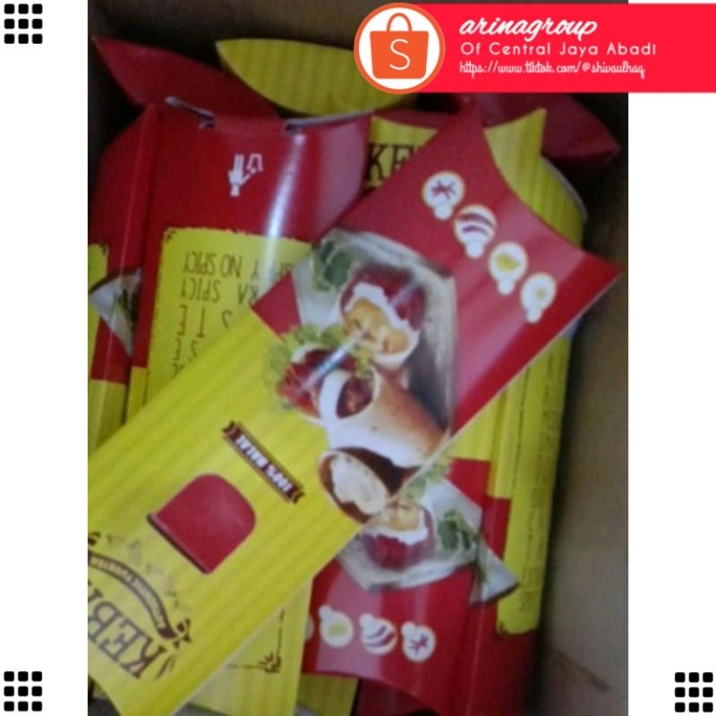 

150 LEMBAR KERTAS KEBAB TARIKAN BAHAN IVORI PUTIH UKURAN 24 × 9,2 CM HIGH QUALITY TEBAL PRODUK TERBARU | KOTAK KEBAB IVORI PUTIH KEKINIAN | DUS KEBAB VIRAL TIKTOK | KEMASAN KEBAB | BOX KEBAB 150 PCS MURAH | CENTRAL JAYA ABADI | ARINA SHIVA GROUP 6294