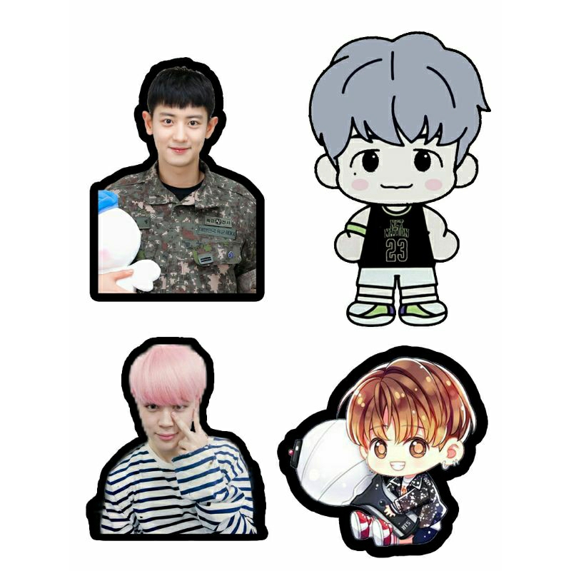 

[ min 15pcs ] stiker lucu kpop anime custom