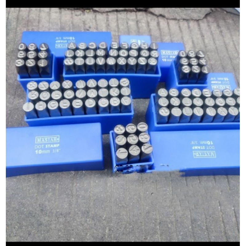 

Alat Ketok huruf Angka bintik 10mm Mastat dot stamp set germany