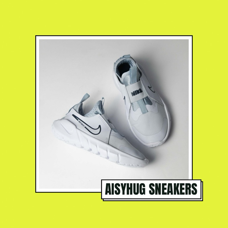 Sepatu Anak Unisex Flex Runner 2 Kids Light Grey Black Sneakers Casual Murah Original
