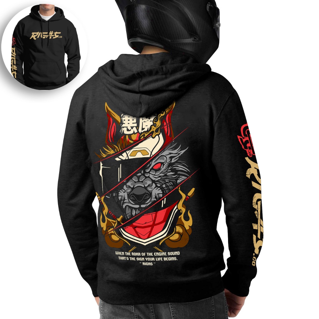 COD  Jaket Sweater Hoodie Pria Distro wadezigOriginal Big Size Jumbo M - XXL Hoodie Sunmori