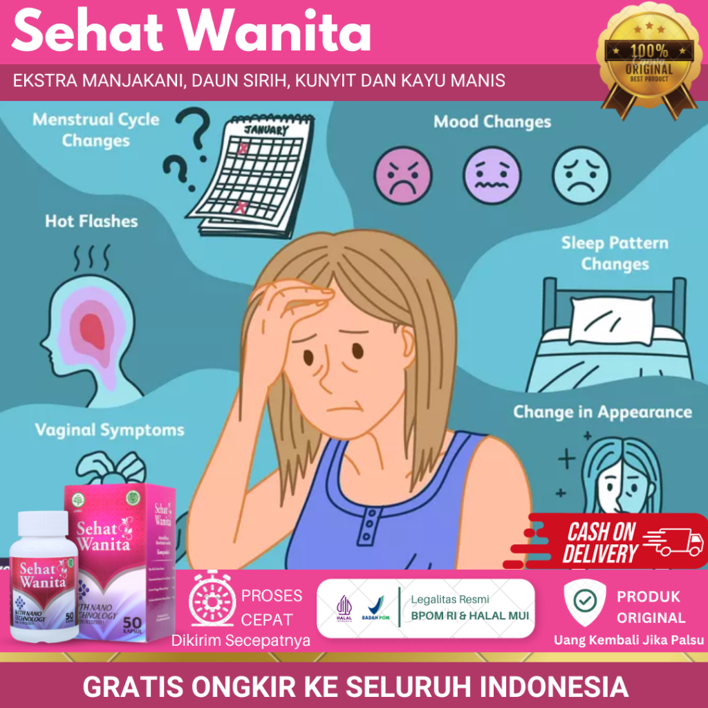 Sehat Wanita Kapsul - Obat Mencegah Menopause Dini, Memperlambat Menopause, Pendarahan Menopause, Vi