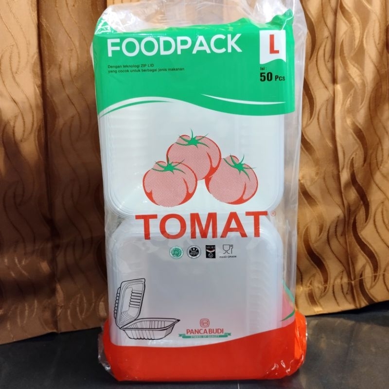 Foodpack TOMAT L /Mika tomat/Plastik mika/Wadah makanan mika/Food container/Wadah makanan bening/ ko
