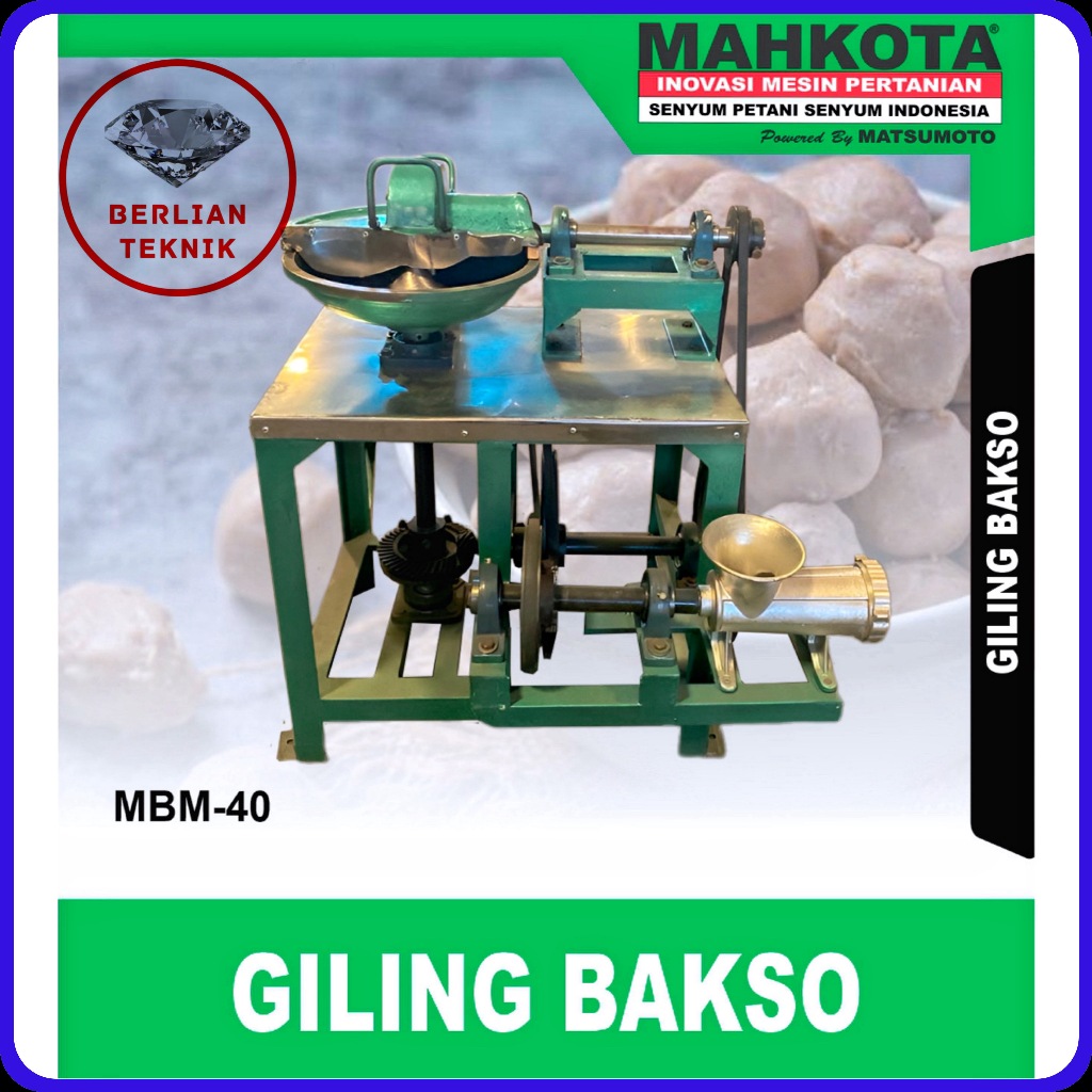 Gilingan Bakso Tempahan Mahkota MBM-40 Wajan 40 cm