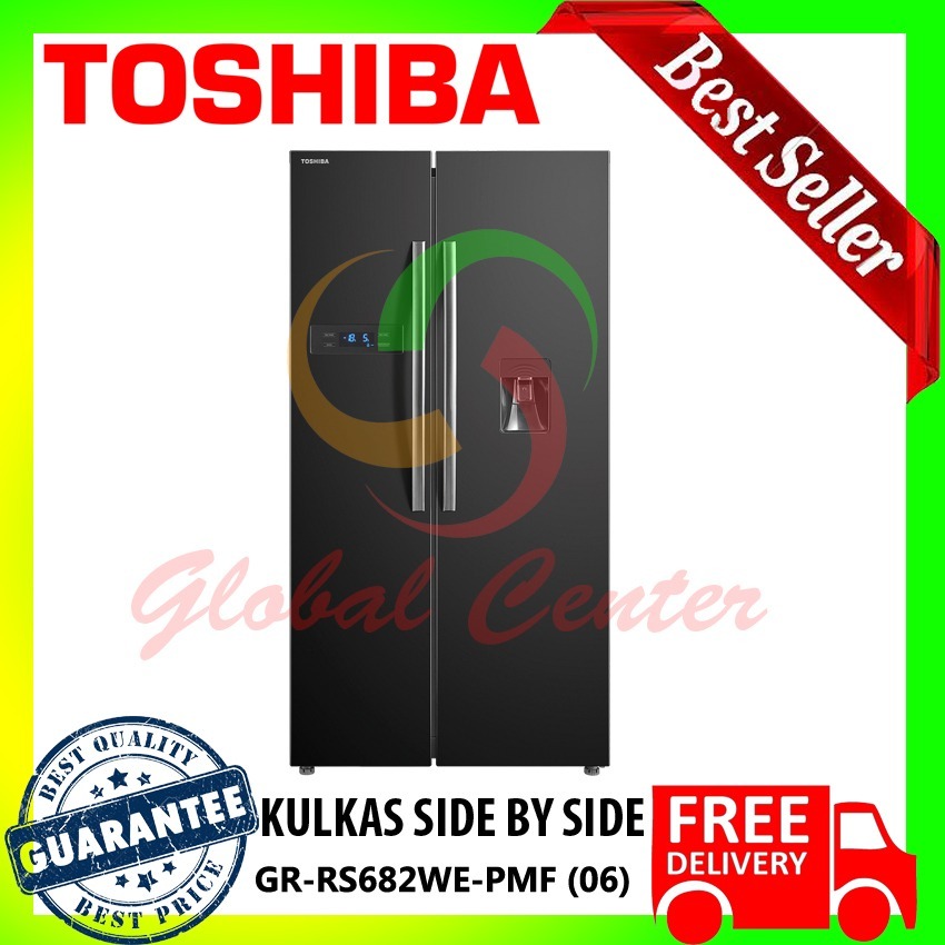 TOSHIBA KULKAS SIDE BY SIDE - GR-RS682WE-PMF (06) - GARANSI RESMI
