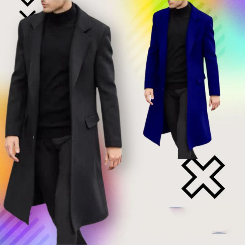 jas pria panjang/style pria/long Coat/ jubah pria coat blazer mantel pria long coat jas long coat