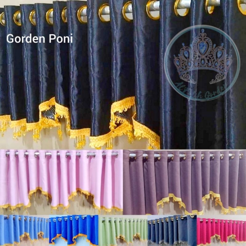 Gorden Poni Rumbai Atas Pintu Lobster Bopeng Gorden Jendela Pendek Mewah