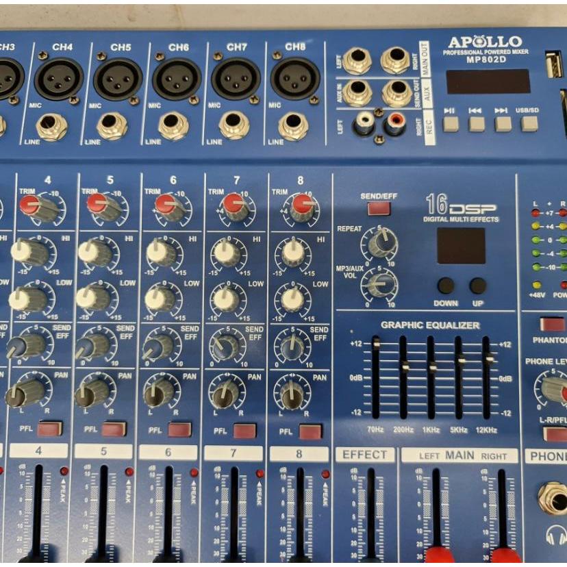 Power mixer Apollo MP802D original 8 channel apollo mp 802