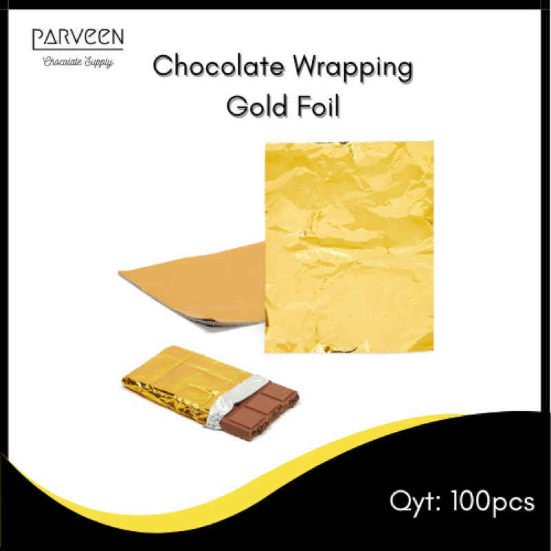 

PARVEEN Chocolate Wrapping Gold Foil | Alumunium foil gold untuk pembungkus coklat