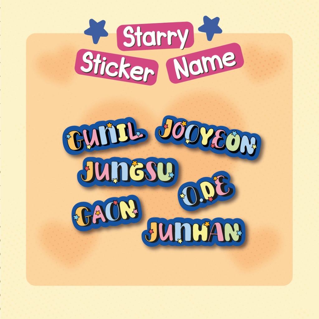 

STARRY GLITTER STICKER NAME XDH HEROES