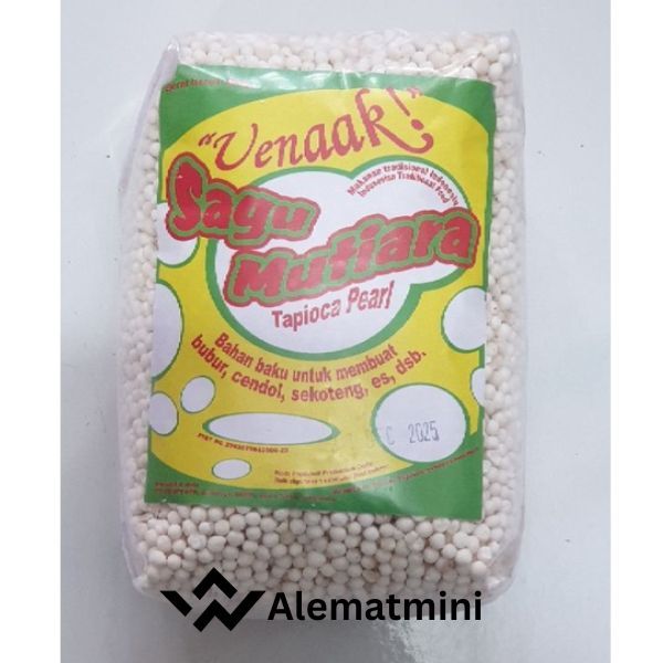 

COD - Sagu Mutiara Putih 500 Gram Cap Uenaak Pacar Cina Sago Pearl Bahan Campuran Es Bubur Dawet Sekoteng