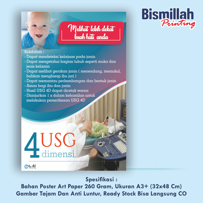 

Poster Kebidanan Kelebihan USG 4 Dimensi