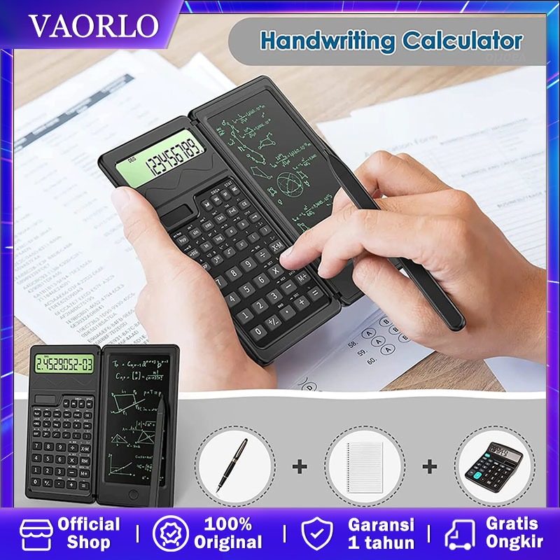 

Kalkulator Ilmiah 2 in 1 Dapat Dilipat Bertenaga Surya/Bantalan Tulis LCD 6 Inci/Tablet Gambar Digital Grafis/Pena Stylus dengan Tombol Penghapus/Cocok untuk Sekolah/Kantor/Bisnis/Peneliti/Bantalan Tulis Kalkulator Ilmiah