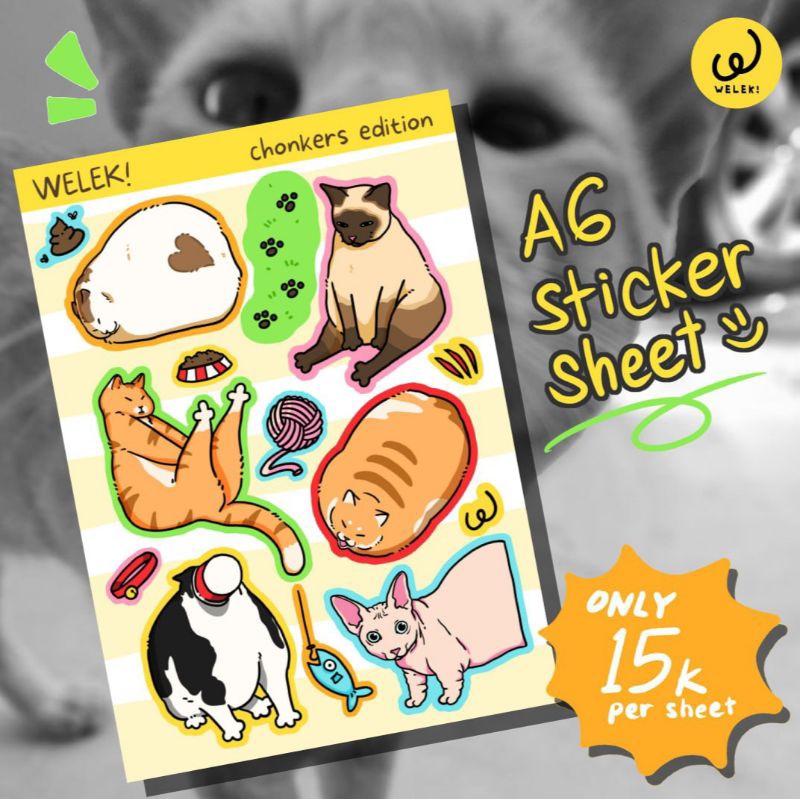 

WELEK! Chonkers Edition - A6 Kiss Cut Sticker Sheet