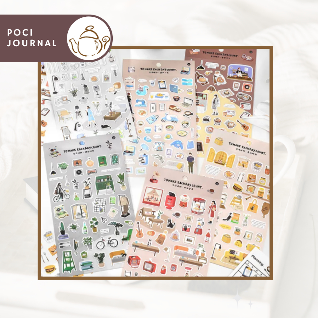 

Stiker Lucu dan estetik Foods Daily Life Kawaii Journal/Bujo/Planner/Scrapbook/Sticker