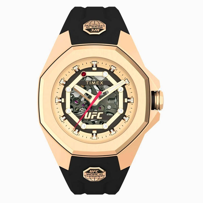 TIMEX TW2V86500 UFC Pro Automatic Jam Tangan Pria Analog Black Silicon