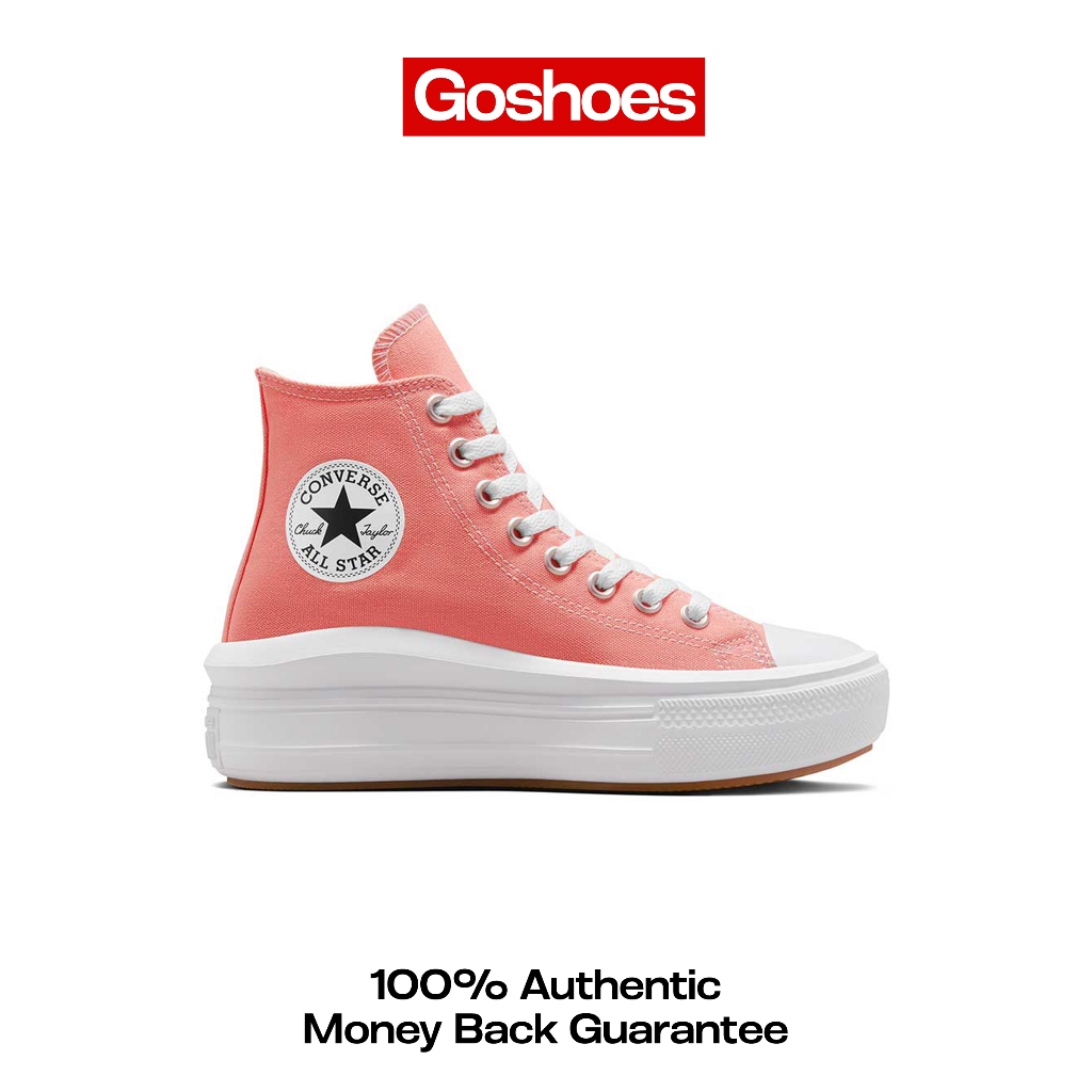 Sepatu Sneakers Wanita Converse CTAS Move Platform Hi Pink White A03544C ORIGINAL