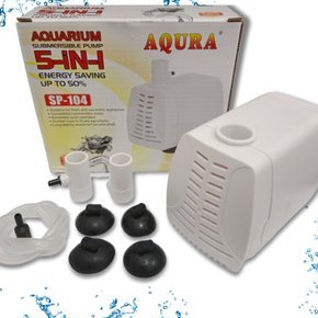 pompa kolam ikan 24 jam non stop aqura 104