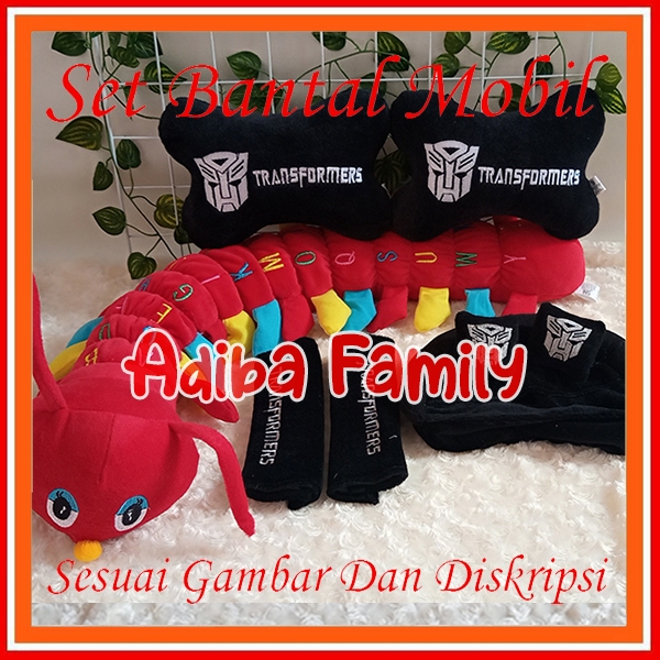 Paket 6IN1 Bantal Mobil dan bantal leher - Bantal sandar Mobil set murah - bantal mobil 6in1 boneka