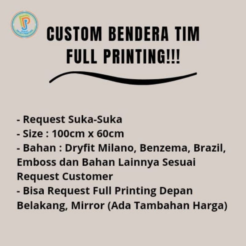 BISA COD BENDERA TIM CUSTOM FUTSAL SEPAK BOLA BENDERA BADMINTON VOLLY BASKET GAMERS CUSTOM BENDERA T