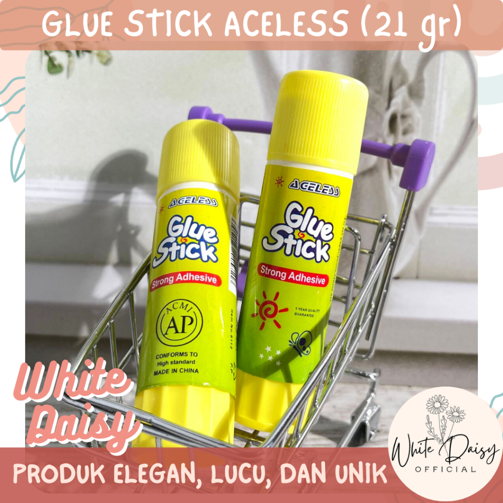 

Glue stick Aceless pastel Premium 21-gram lem stik kuning lucu imut