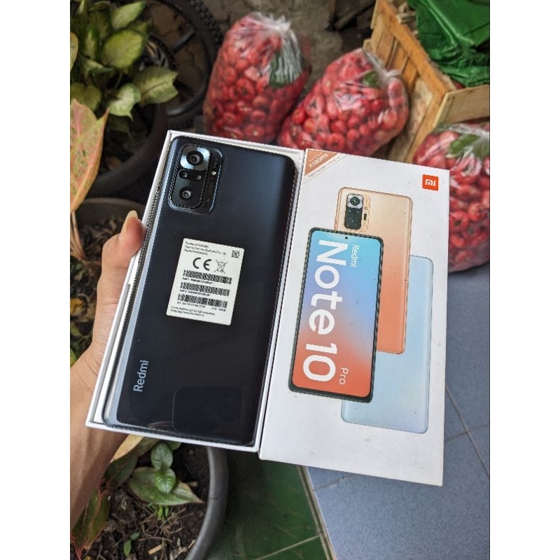 Redmi Note 10 Pro 6/128 GB Ex Resmi Xiaomi Indonesia Second Bekas Seken Ori