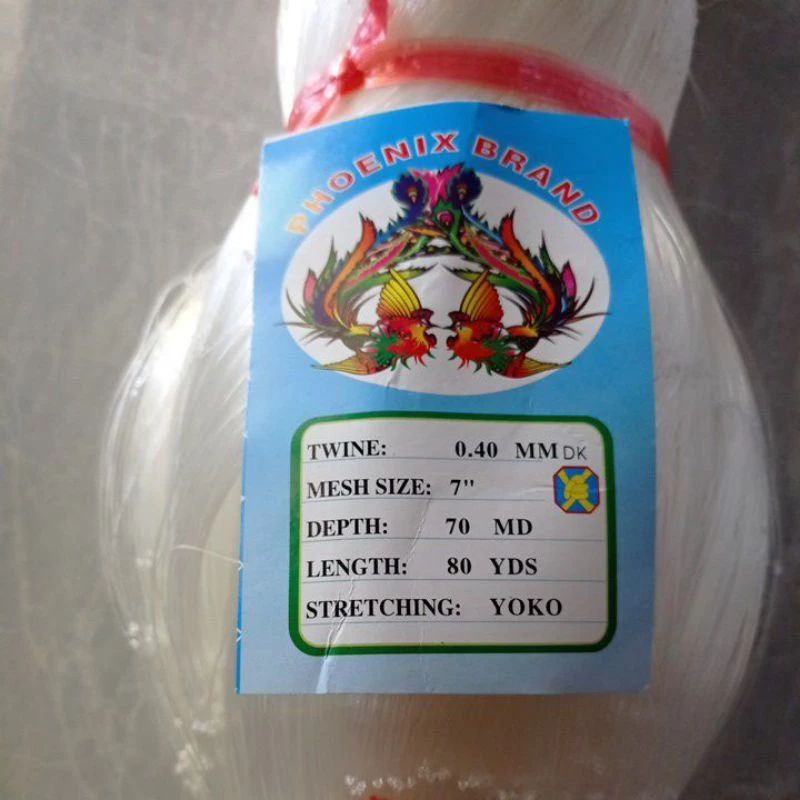 jaring ikan ukuran 7 inch 0.40 70md/80yds yoko jaring nelayan jaring ikan besar