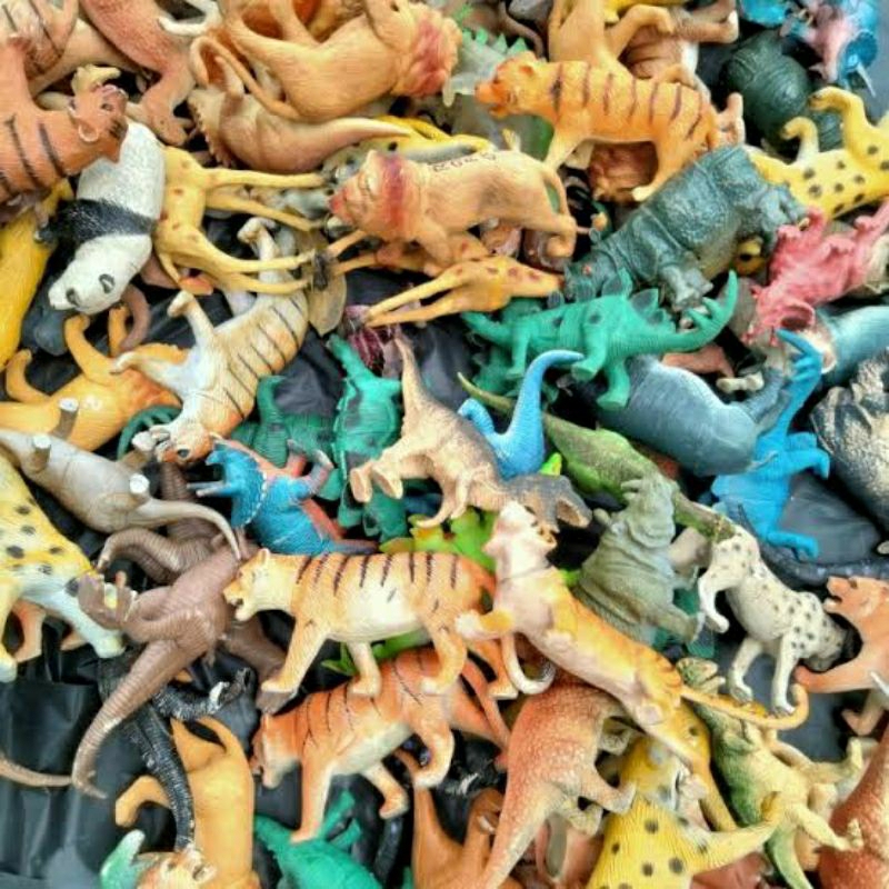 hewan karet miniatur dinosaurus, hewan, ikan laut