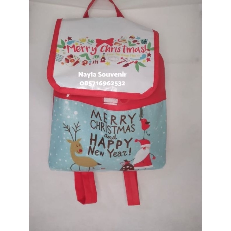 

tas souvenir natal model ransel custom free desain