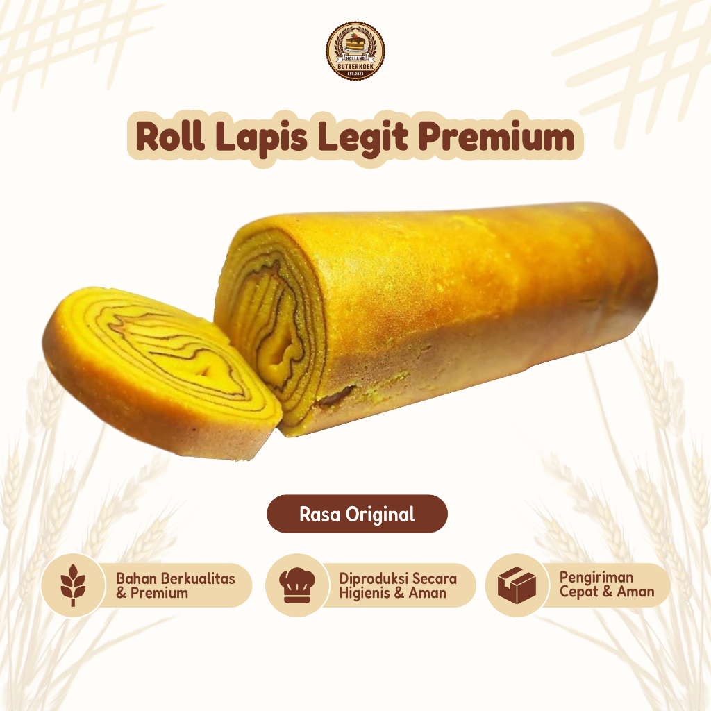 

Roll Cake Kue Roti Gulung Lapis Legit Original Premium Moist