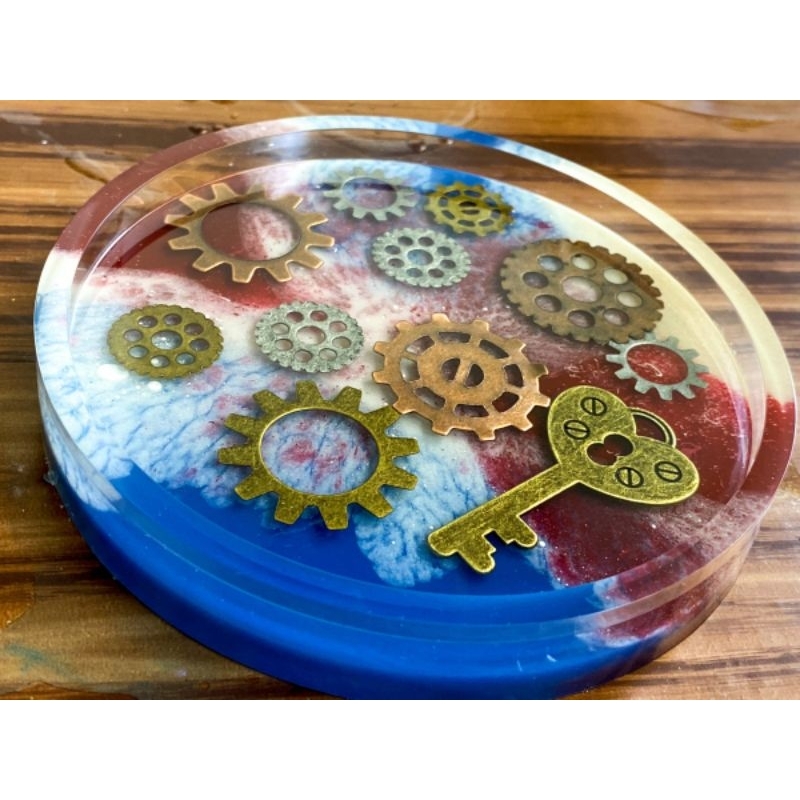 Isi Resin Hiasan Craft DIY Gear Mesin Jam Roda Cogwheel Sea Shell Kerang Hiasan Foto Kesenian Keraji