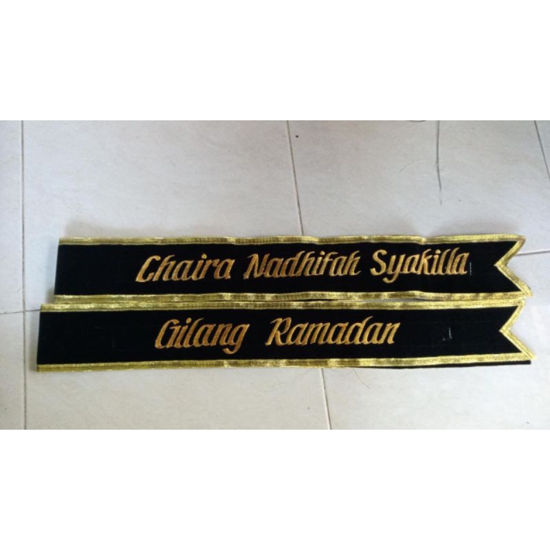 (1 HARI JADI ) SELEMPANG WISUDA  PITA 2 lapis, Bordir