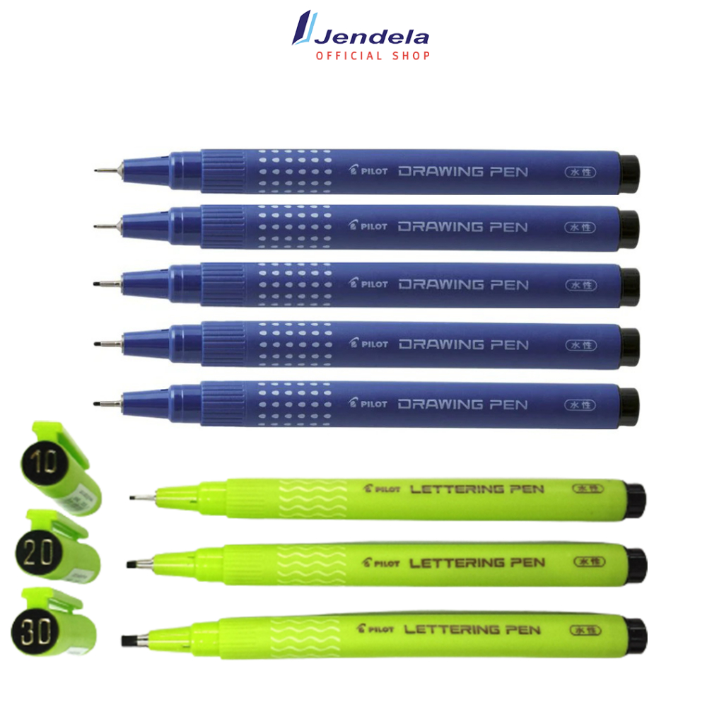 

Bolpoin Pilot Drawing Pen Lettering Pen Calligraphy SW-DR 1.0 mm 3.0mm Waterproof Harga Satuan ATK