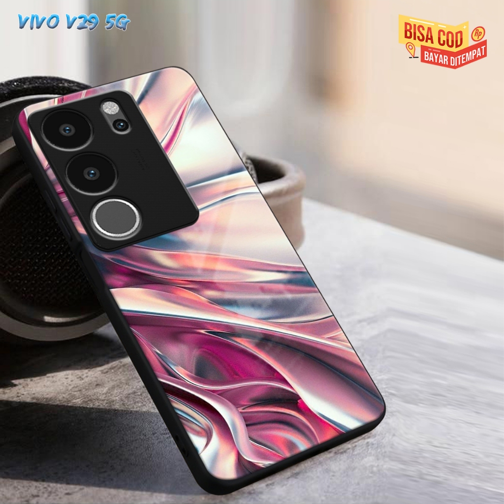 (CC270)CASING GLASS VIVO V29 5G CASING GLOSSY V29 5G CASE KACA VIVO V29 5G SOFTCASE VIVO V29 5G