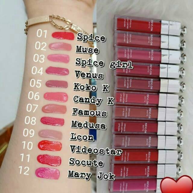 LIPSTICK REVLON MATTE  LIPCREAM REVLON MATTE 24HOURS ECER