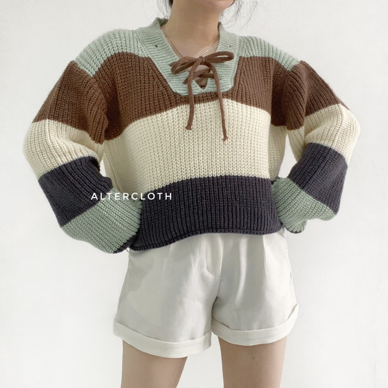 alter.cloth - GEMMA TOP | Atasan Wanita Lengan Panjang Longsleeve Crop Pendek Fashion Premium Knitwe