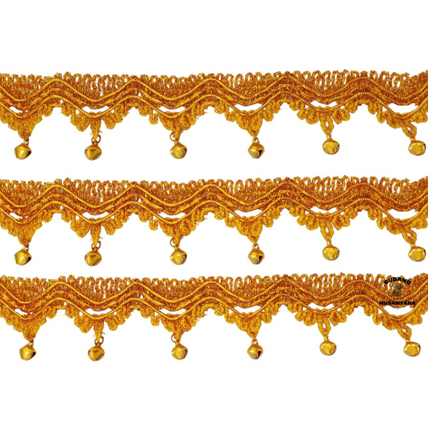 [ Meteran ] Renda lonceng / renda emas keroncong