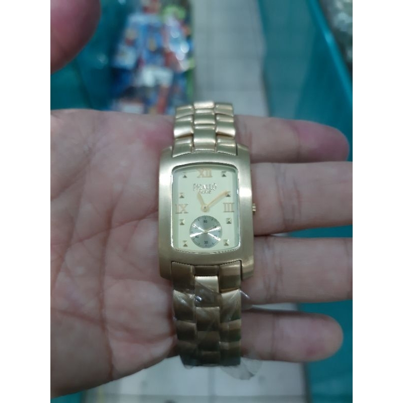 jam tangan klasik vintage picallo gold quartz anti karat fasionable