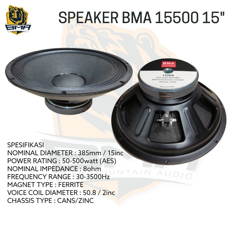 Speaker 15 Inch BMA 15500