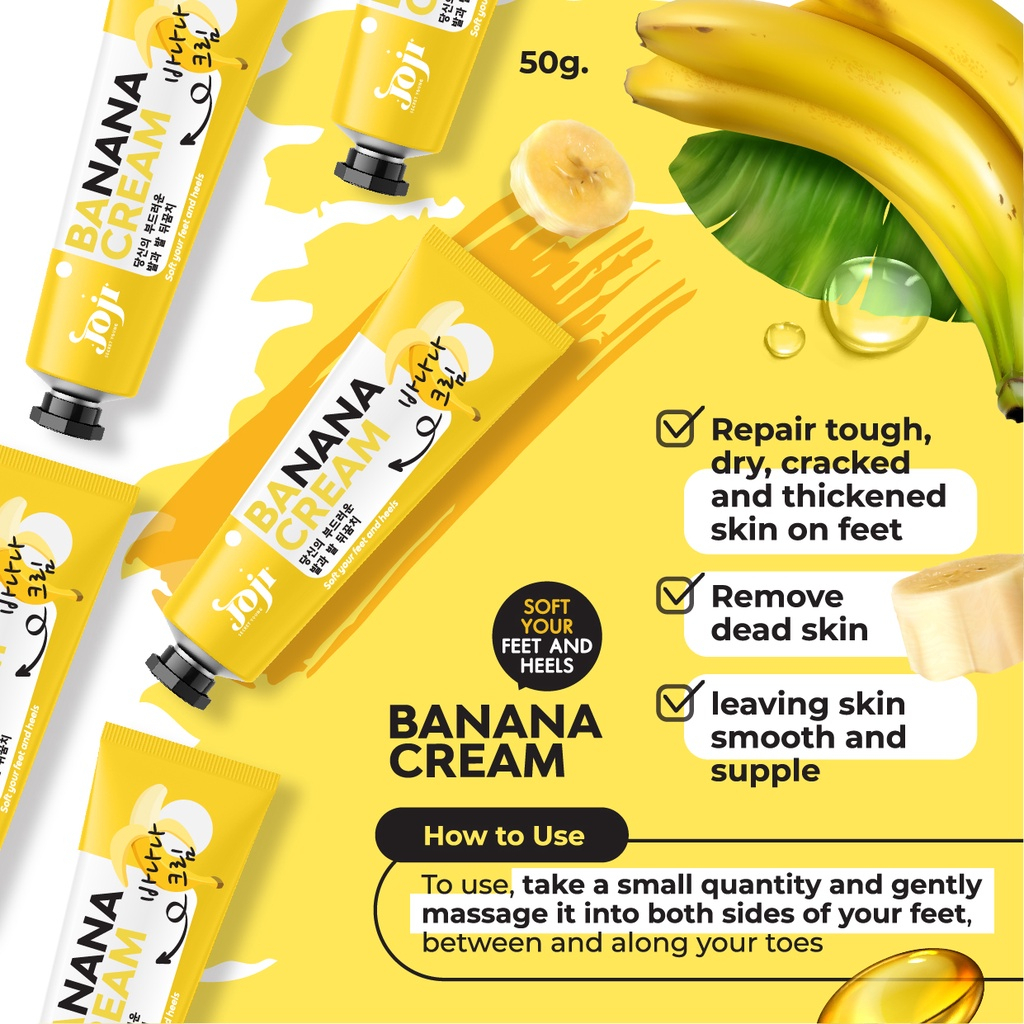 READY STOK JOJI BANANA FEET AND HEELS CREAM 50 gr ORIGINAL THAILAND