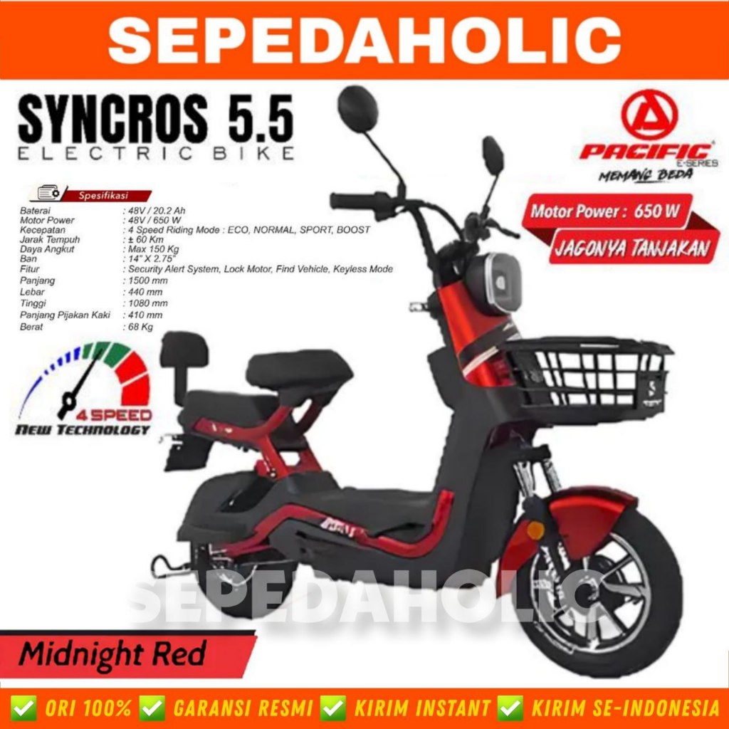 Sepeda Listrik PACIFIC SYNCROS 5.5 / SYNCROS 6.0 650 Watt Electric E Bike
